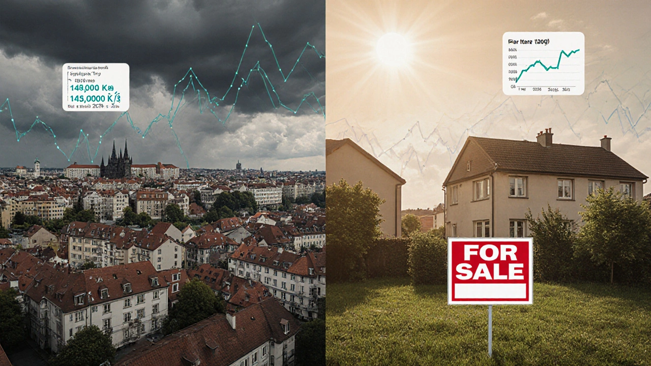 Meziroční vývoj cen bytů a domů v ČR: Jak se měnily ceny od 2023 do 2025 a co nás čeká do roku 2030