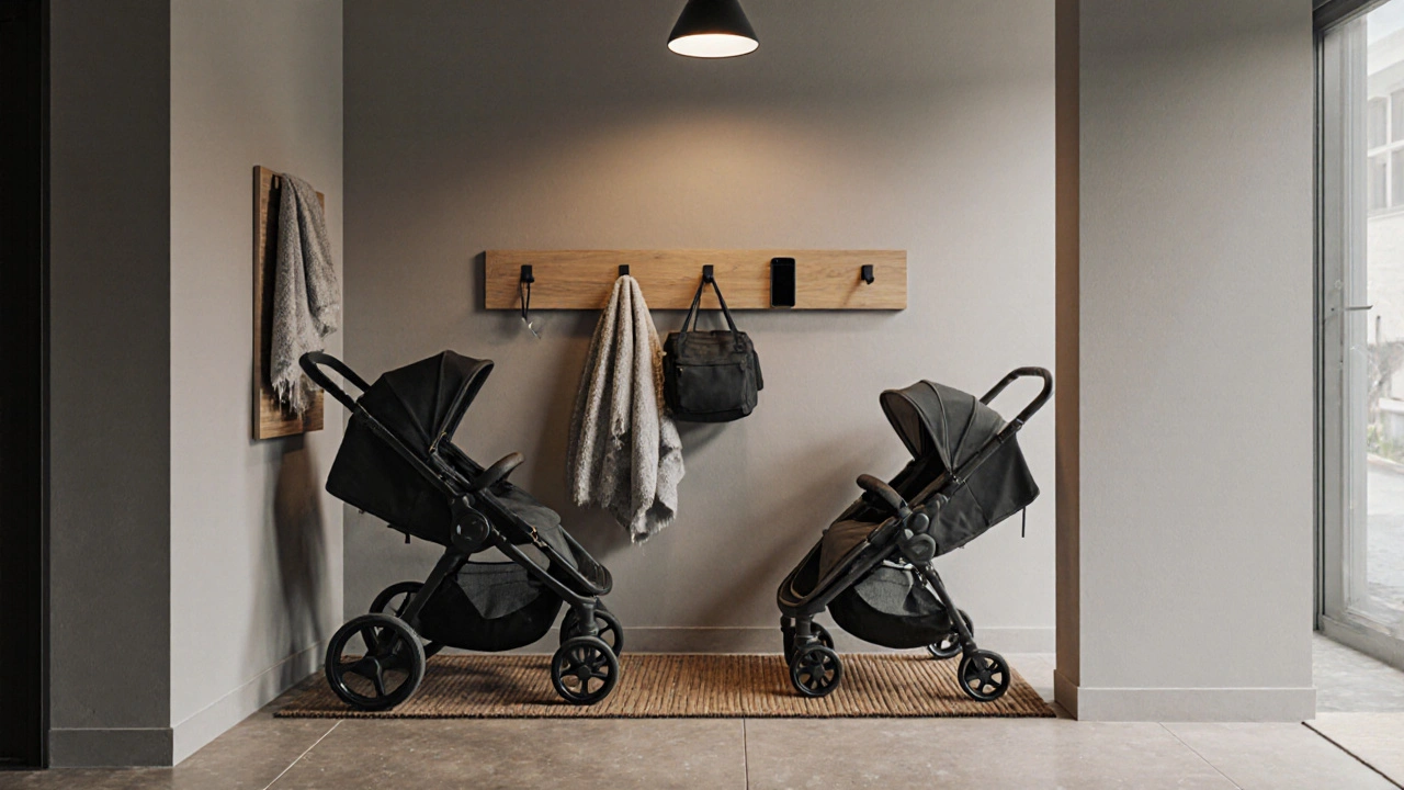 Zóna pro kočárek v hale: jak vybrat podložky a háky pro pohodlí a řád
