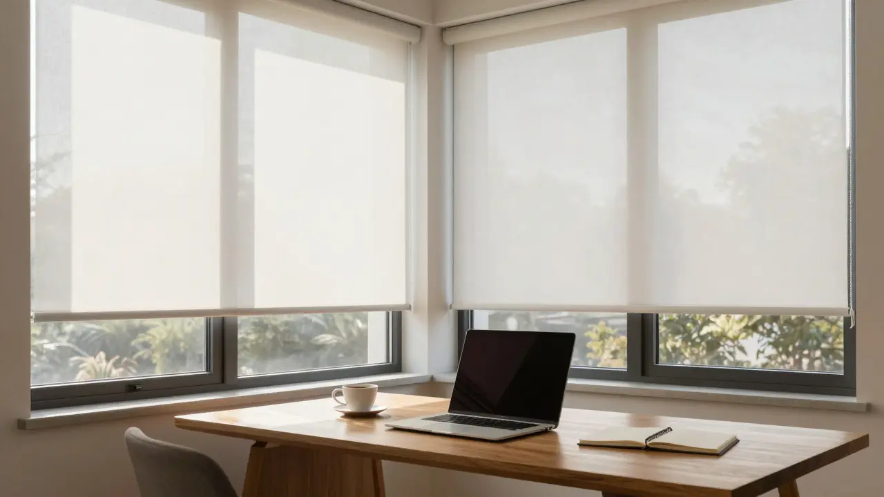 Přirozené světlo v pracovně: jak vybrat rolety, clony a stíny pro maximální produktivitu