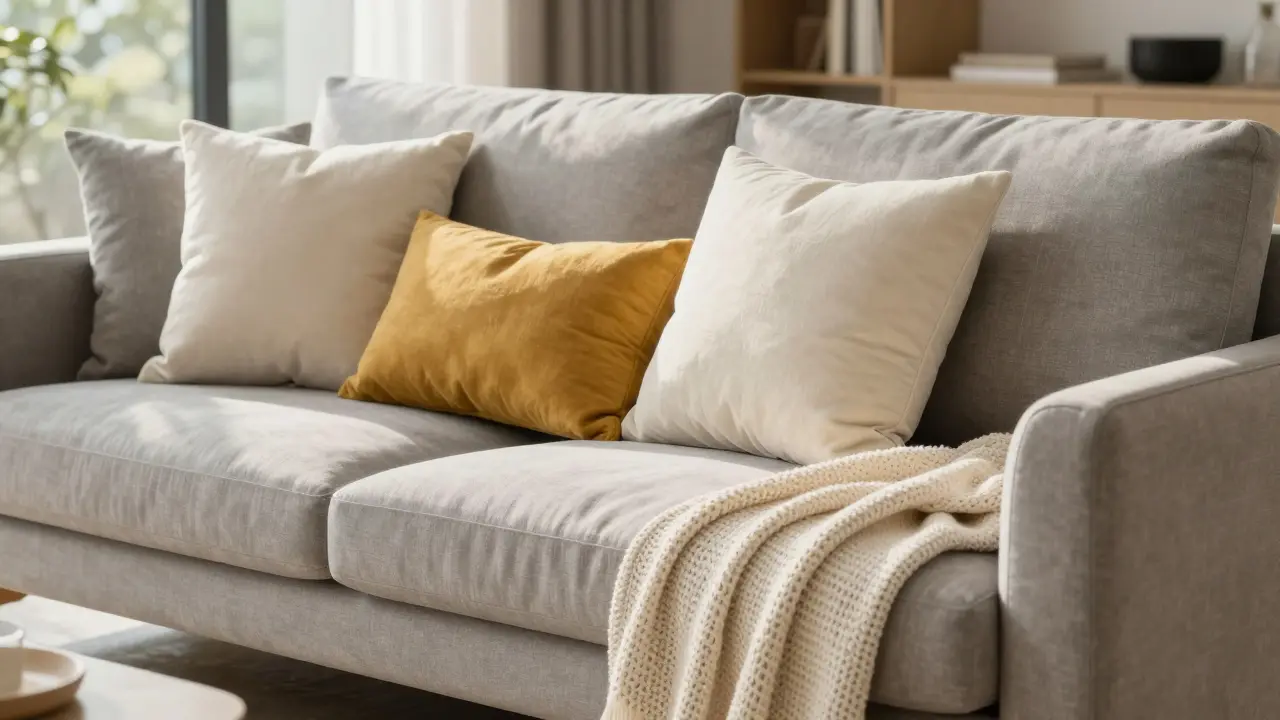Jak vybrat textilní doplňky do obývacího pokoje: polštáře a deky