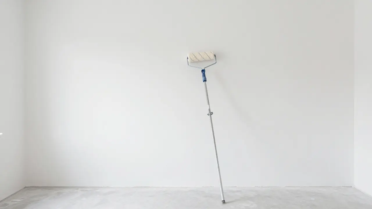 Nanášení průzračné penetrace na připravenou stěnu pomocí válečku.