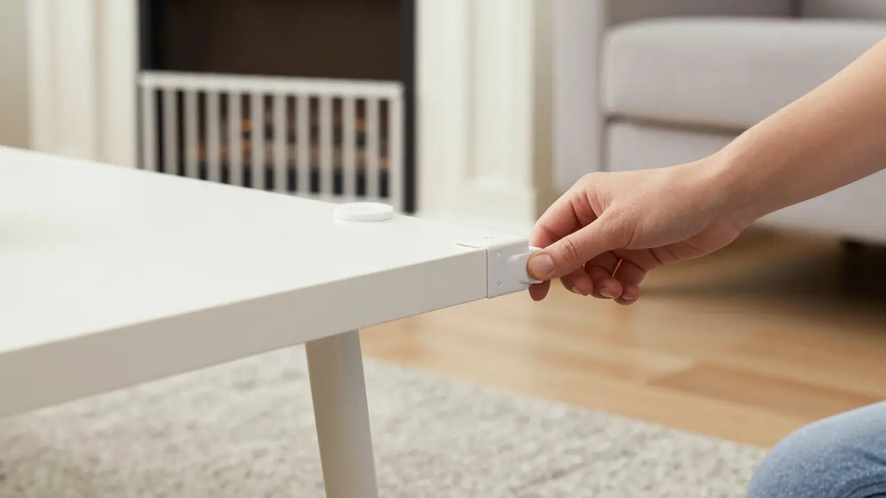 Detailní pohled na dětské zábrany a odolné materiály v interiéru