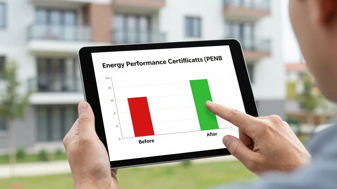 Inženýr kontroluje energetický průkaz budovy